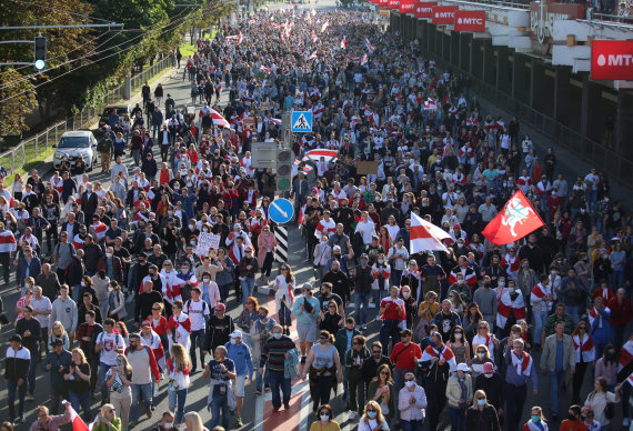 Reuters / Photo by Scanpix / Thousands of protesters take to the streets of Minsk