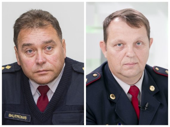 Heads of the Fire and Rescue Service of Alytus Algirdas Bautronis and Saulius Mockevičius