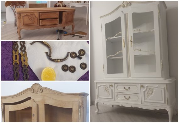 Photo from personal archive / Kristina's renovated antique furniture with gilding technique