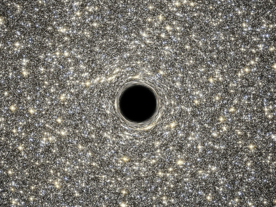 Foto de 123RF.com/Ilustración de un agujero negro supermasivo