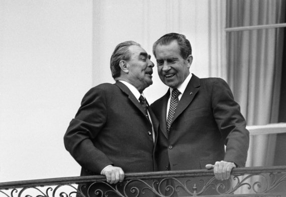 „Scanpix“/AP nuotr./Leonido Brežnevo ir Richardo Nixono susitikimas (1973 m.)