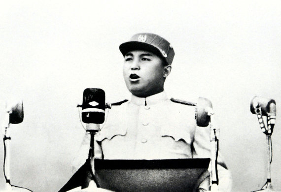 „Reuters“/„Scanpix“ nuotr./Kim Il Sungas kalba mitinge (1953 m.)