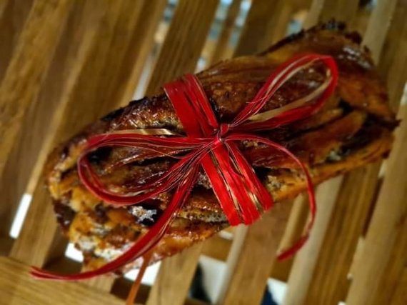 Stock photo of bakery.  / Christmas pastry at Pasaje de los Senadores bakery