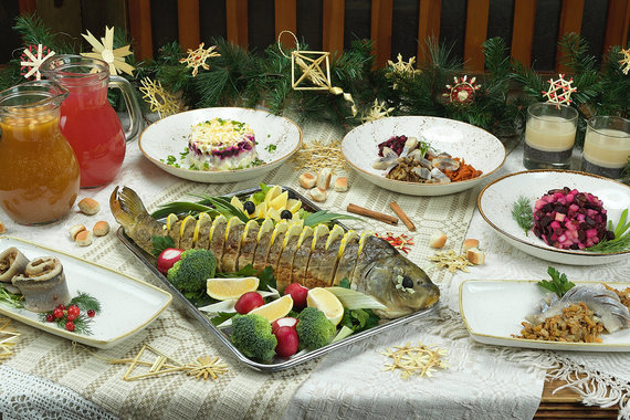 Stock photo of the restaurant.  / Christmas dishes 