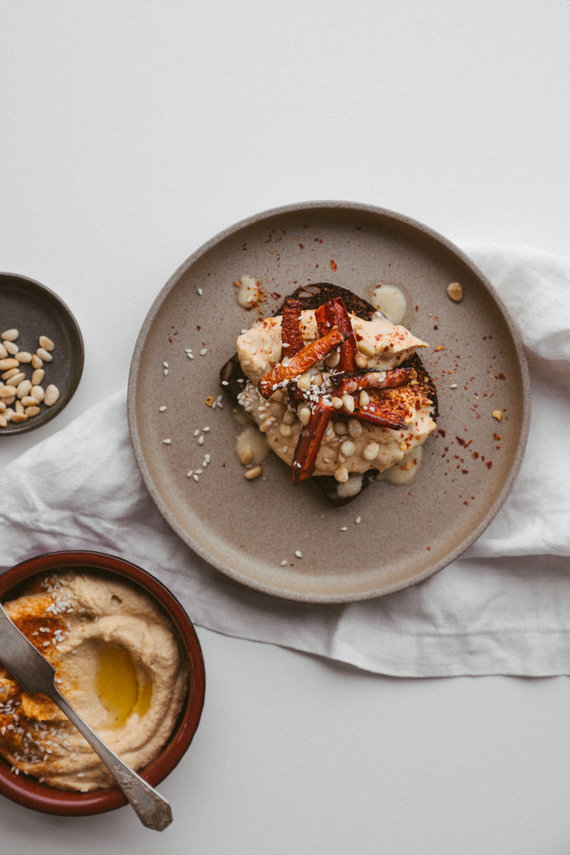 Photo of Blogger Moroccan sandwich with hummus