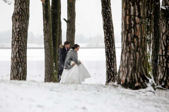 Erik Ovcharenko / 15min photo / Snow covered the shore of the Kaunas lagoon