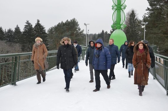 Alytaus miesto savivaldybės nuotr./Pėsčiųjų ir dviračių tiltas Alytuje jau atidarytas