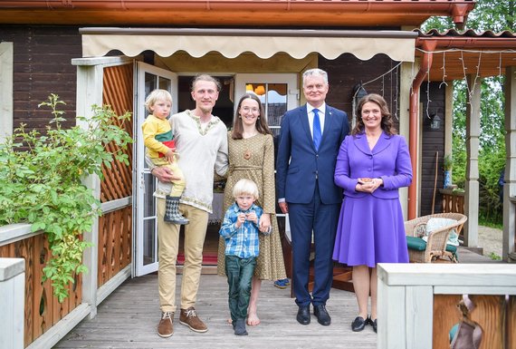 Personal file photo / The Chockevičius family received unexpected guests: President Gitanas Nausėda and First Lady Diana.