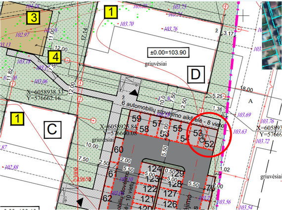 Žaibo st.  plot scheme