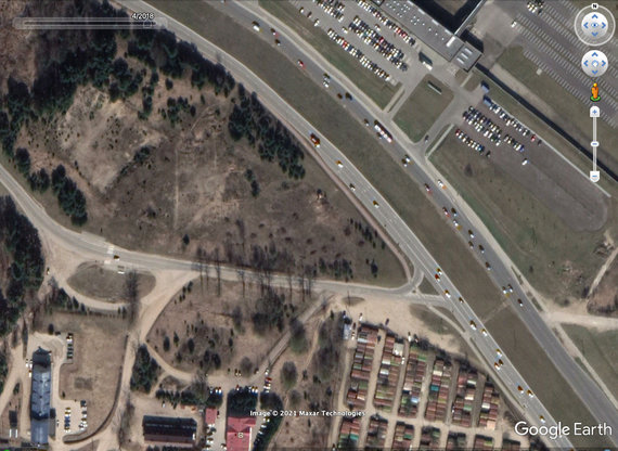 Territory in Pilaitė in 2018, photo from Google Earth 