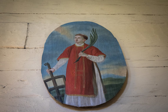 Luke April / 15min photo / Wooden St. Fresco of Laurynas in the church of Palūšė