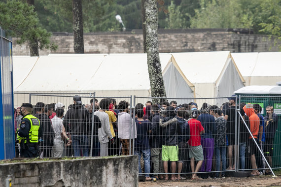 Lukas April / 15min photo / Migrants waiting for a decision on asylum in the Rūdninkai camp