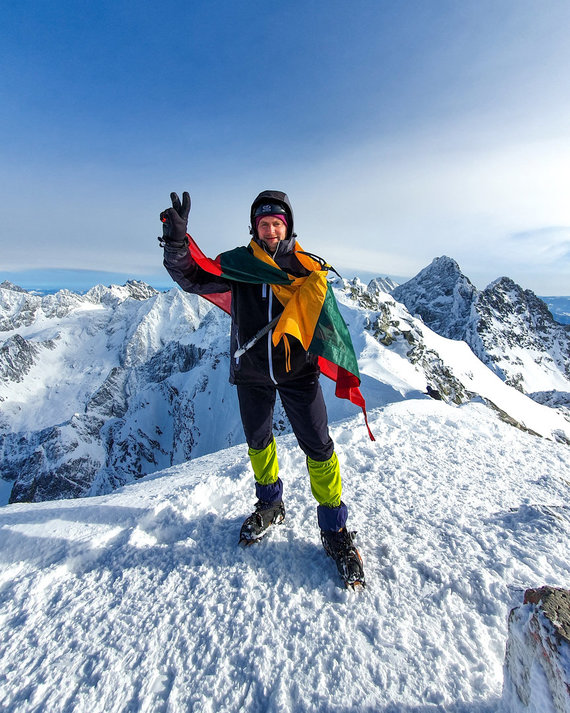 Photo from personal archive / Andrius Andrulevičius in the mountains