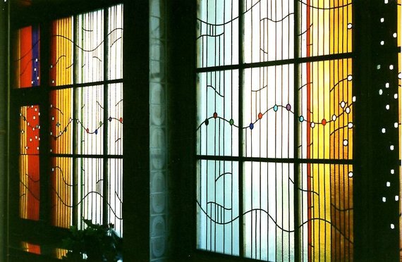 Dekoratyvinis vitražas. 1987. Bronius Bružas