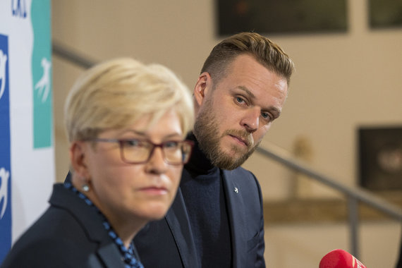 Rokas Lukoševičius / 15min photo / TS-LKD press conference pending the results of the Seimas elections