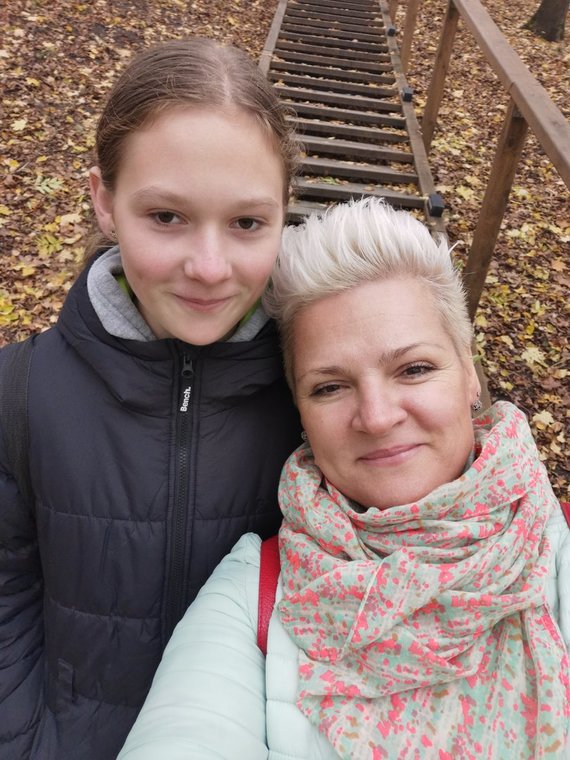 Personal archive photo Brigita Baladinskienė with her daughter Areta