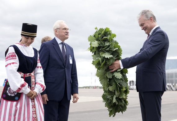 Photo by Valdas Kopūstas / 15min / After returning from Brussels, G. Nausėda comments on the decisions made by EVS