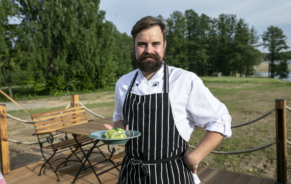 Photo by Valdas Kopūstas / 15min / Liudas Valančiūnas, chef at Palaima Holiday House restaurant