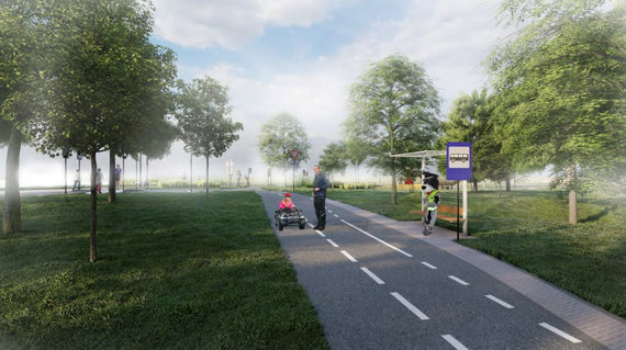 The Vilnius municipality photo / road safety training zone for children is also planned in the new public space in Karoliniškės