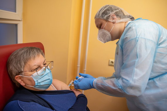 Photo by Saulius Žiūra / Vaccination of doctors from Vilnius City Clinical Hospital against COVID-19