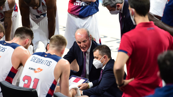 Photo from Getty Images / Euroleague.net/Rokas Giedraitis and Duško Ivanovičius