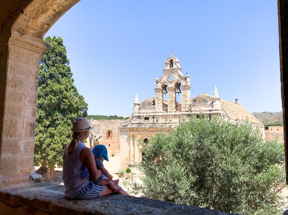 Photo from a personal album / A moment from Little Grant's trip to Crete