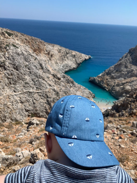 Photo from a personal album / A moment from Little Grant's trip to Crete