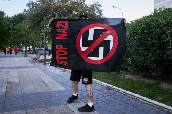 Photo by Scanpix / anti-fascist activist in Spain