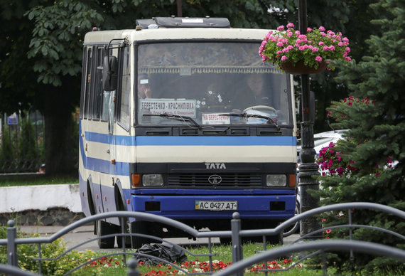 Reuters / Scanpix photo / A man hijacked a bus in the center of Lutsk