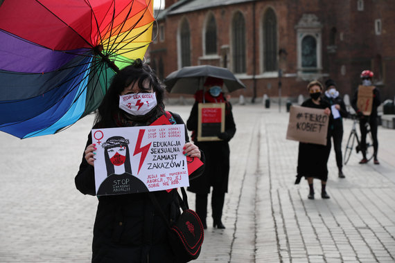 Reuters / Photo by Scanpix / Protest against further tightening of abortion laws in Poland