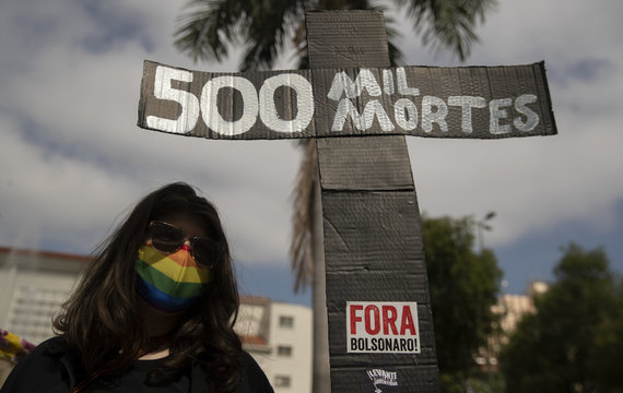 Scanpix / AP photo / Protest against Bolsonaro in Brazil
