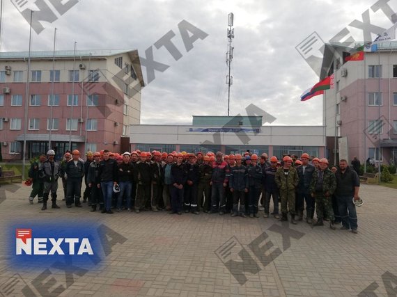 Photo NEXTA Workers of the Astrava nuclear power plant