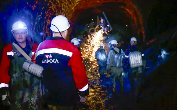 Scanpix / AP Photo / 2017 Rescue operation for imprisoned workers in the flooded Mirno diamond mine