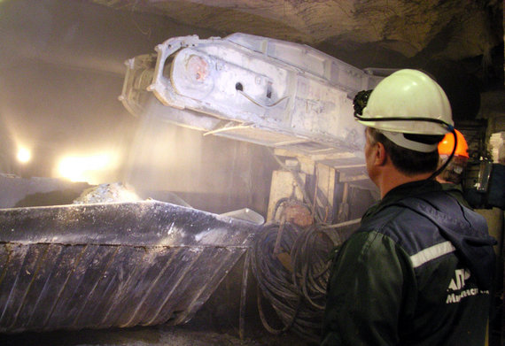 AFP / Scanpix photo / Underground work in Mirno mining tunnels