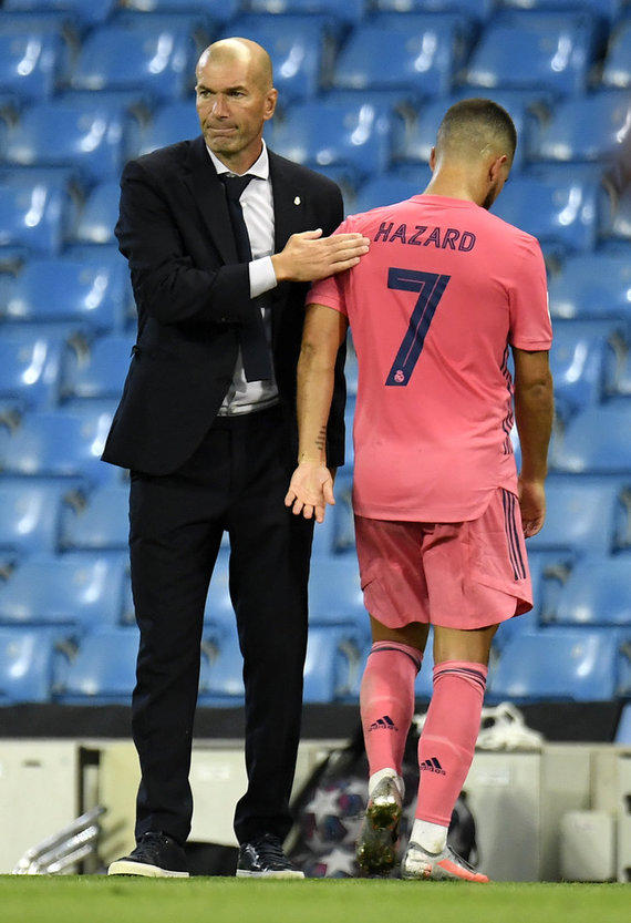 Photo by Scanpix / Zinedine Zidane and Eden Hazard.