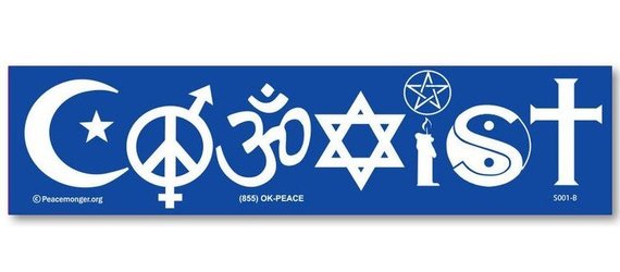 Photo from etsy.com / The bumper sticker is one of the variations of the Coexist brand