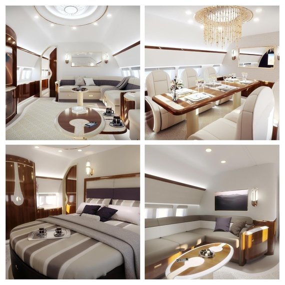 Photo by Aleria Luxury Interiors / Aeria website provides an example of a Boeing 737 BBJ: it could be another plane