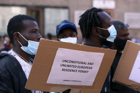 Photo by Scanpix / Demonstration against the exploitation of immigrants in Italy