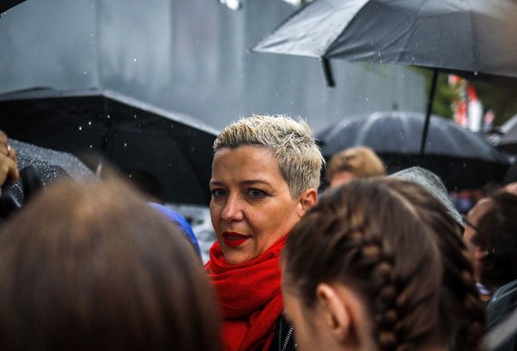 AFP / Photo by Scanpix / Maryja Kalesnikava at the Unity Rally in Minsk 