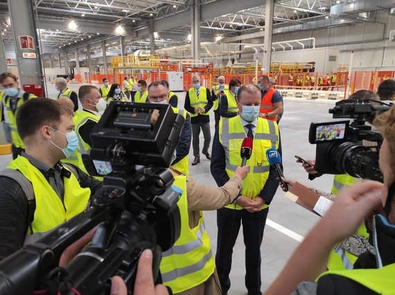 Photo by A.Januševičius / Opening of a particle board factory in the Akmenė Free Economic Zone