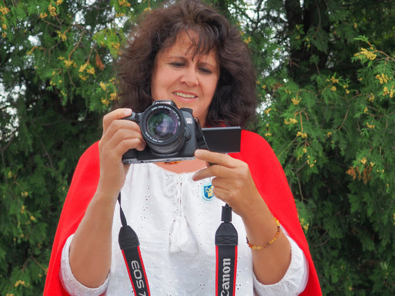 Personal archive photo The photographer Almutė Juzėnienė and her works. 