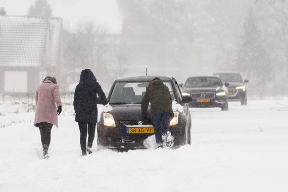 AFP / Photo by Scanpix / A freezing cold hits northern Europe, the first winter storm in 10 years in the Netherlands