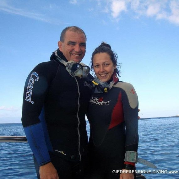 photo from personal album / G. Jatužytė met her husband Enrique underwater and they both still teach other people to dive.