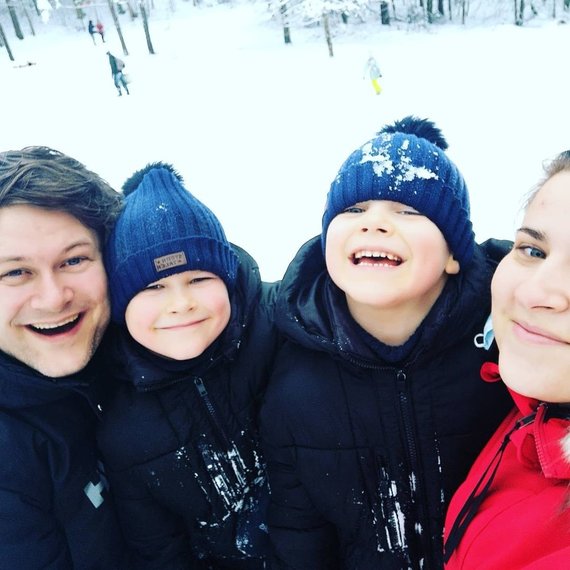 Photo from personal album Merūnas Vitulskis with his family