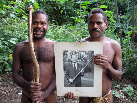 Photo by Vida Press / The tribe of the island of Tana that worshiped Prince Philip as God