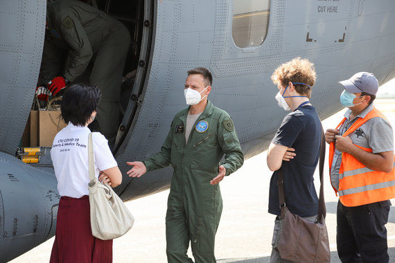 Photo from the Ministry of Health / Members of the Lithuanian team of doctors and experts return from Armenia to help Armenia combat the spread of the coronavirus (COVID-19) for two weeks