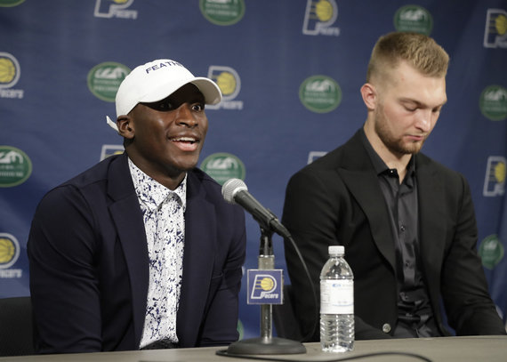 Photo by Scanpix / Victor Oladipo and Domantas Sabonis in 2017