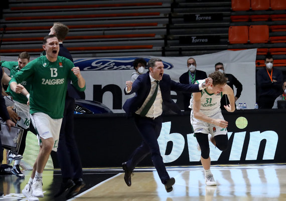 Getty Images / Euroleague.net photo / Žalgiriai triumphs after Marius Grigonis' decisive pitch