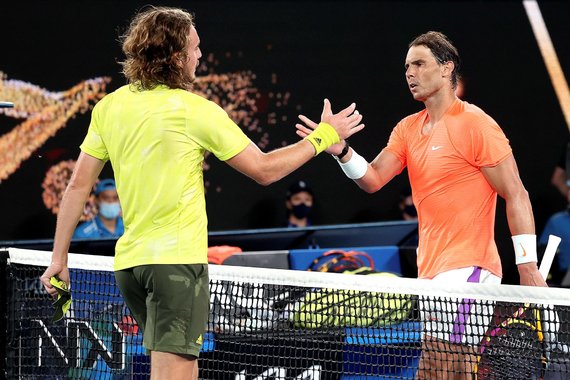 Photo by Scanpix / Stefan Tsitsip and Rafael Nadal