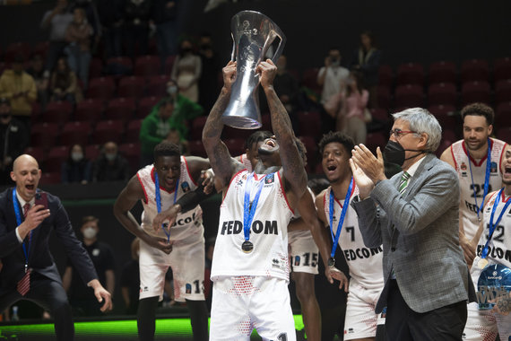 Getty Images / Euroleague.net photo / AAS Monaco triumphs after winning the European Cup